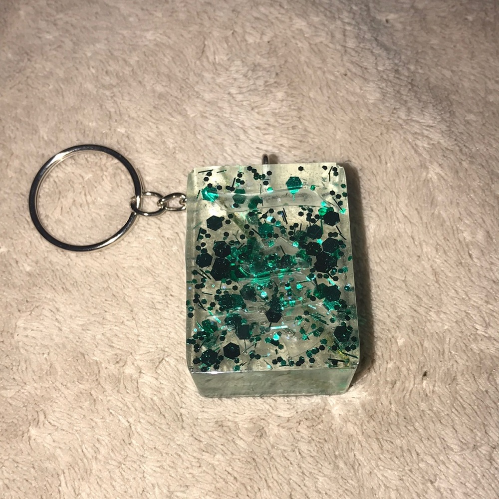 Custom epoxy mahjong tile One Manji New with bamboo and wish